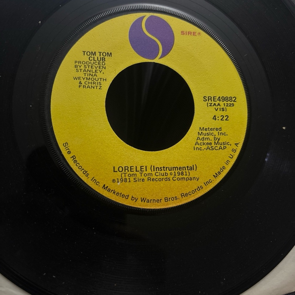 Tom Tom Club "Lorelei" 45 RPM Vinyl Single - Genius of Love